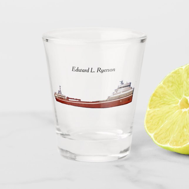Edward L. Ryerson shot glass (Front)