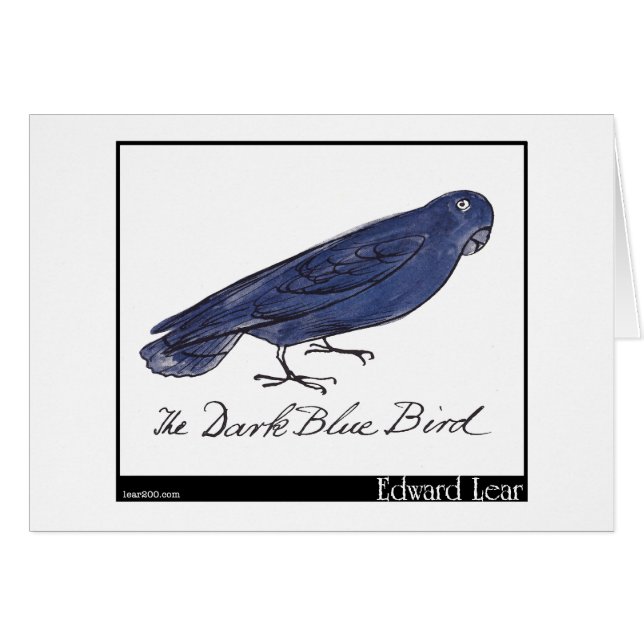Edward Lear's Dark Blue Bird (Front Horizontal)