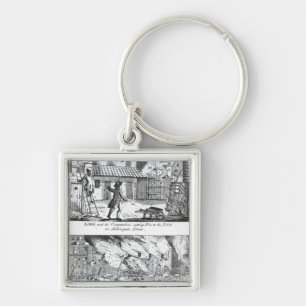 Edward Lowe and his companions setting fire Keychain