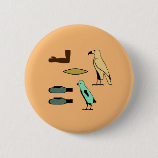 Edward Name in Hieroglyphs symbols of ancient Egyp 2 Inch Round Button