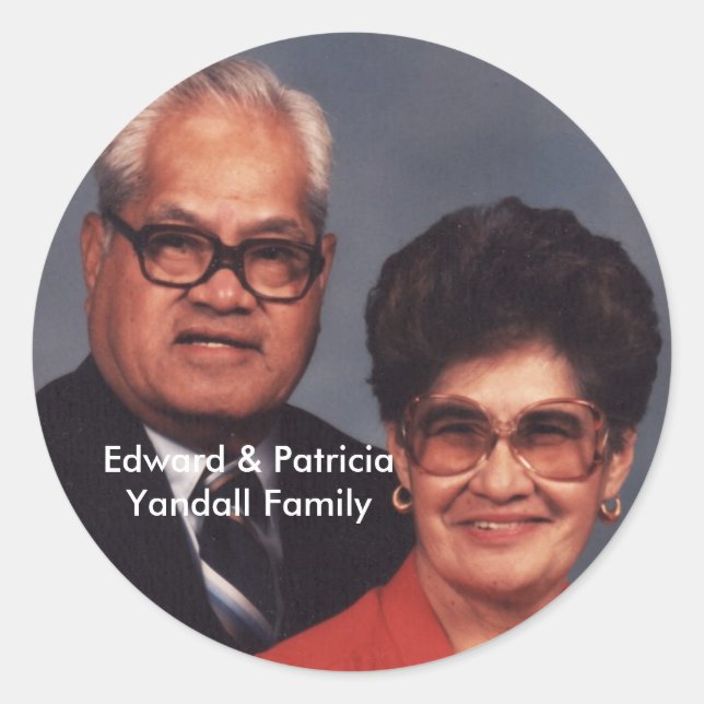Edward & Patricia Yandall Family Stickers (Front)