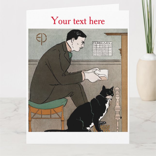 Edward Penfield Folded Greeting Card (Front)