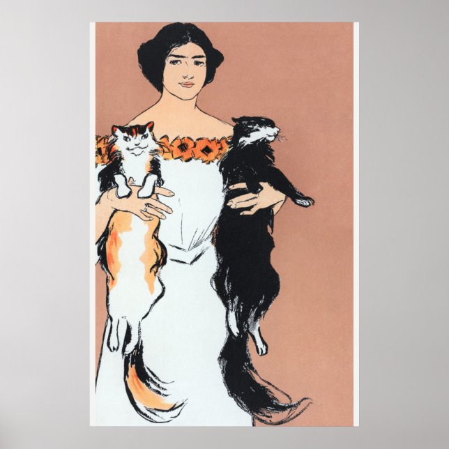 Edward Penfield Illustration of a Woman Poster (Front)