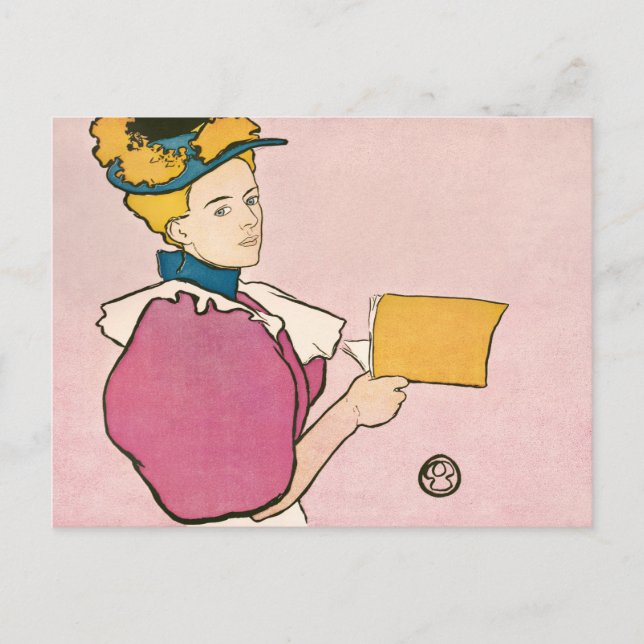 Edward Penfield Illustration of a Woman Poster Pos Postcard (Front)