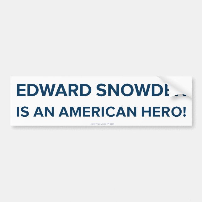 Edward Snowden Hero  Bumper Sticker (Front)