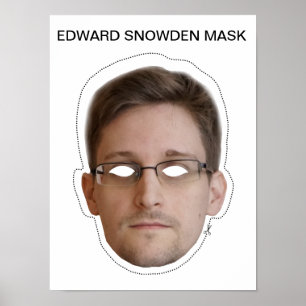Edward Snowden Mask Poster