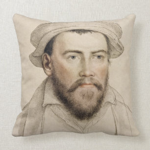Edward Stanley Earle of Darby (1508-1572) engraved Throw Pillow