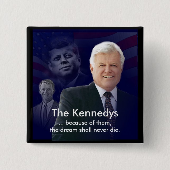 Edward (Ted) Kennedy with Jack and Bobby Pin (Front)