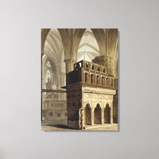 Edward the Confessor's Monument, plate M from 'Wes Canvas Print (Front)
