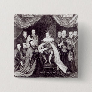 Edward VI Granting the Charter 2 Inch Square Button