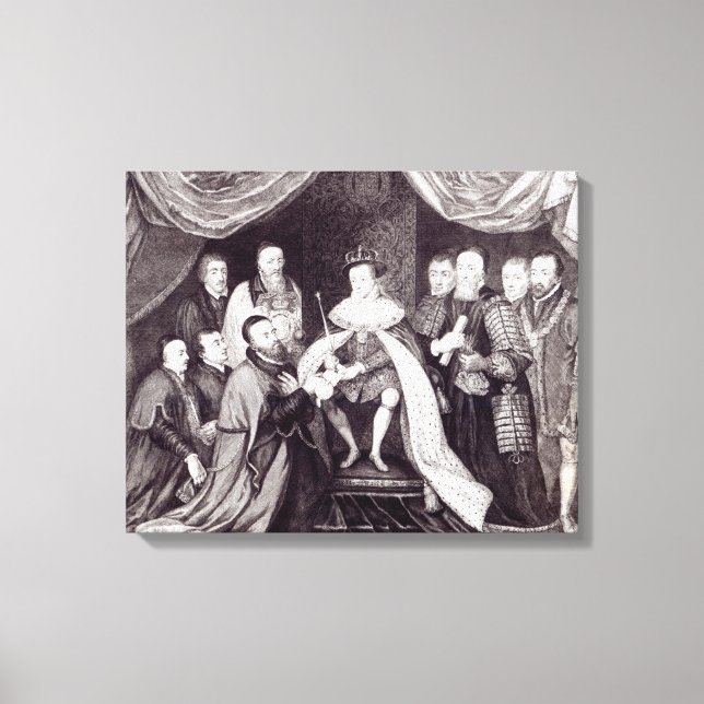 Edward VI Granting the Charter Canvas Print (Front)