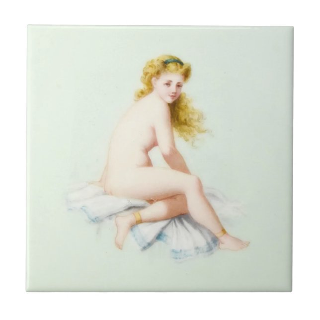 Edwardian Era Blonde Doll Tile (Front)