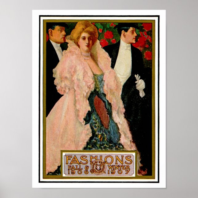 Edwardian Fashions: Fall and Winter 1906 and 1907 Poster (Front)
