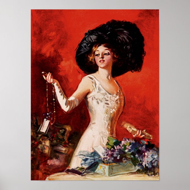 Edwardian Glamour Girl Poster (Front)