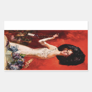 Edwardian Glamour Girl Sticker
