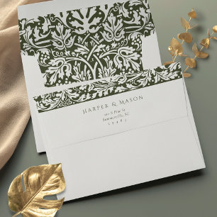 Edwardian Inspiré William Morris Mariage Enveloppe