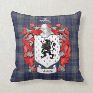 Edwards Family Coat of Arms - Wales Throw Pillow