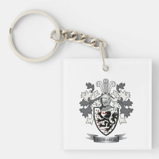 Edwards Family Crest Coat of Arms Keychain