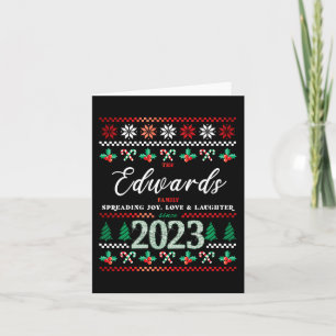 Edwards Family Since 2023 I Ugly Christmas Design  Card