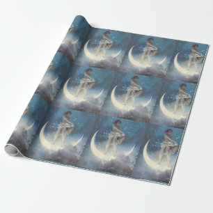Edwin Blashfield Stars Scattering Art Nouveau Wrapping Paper