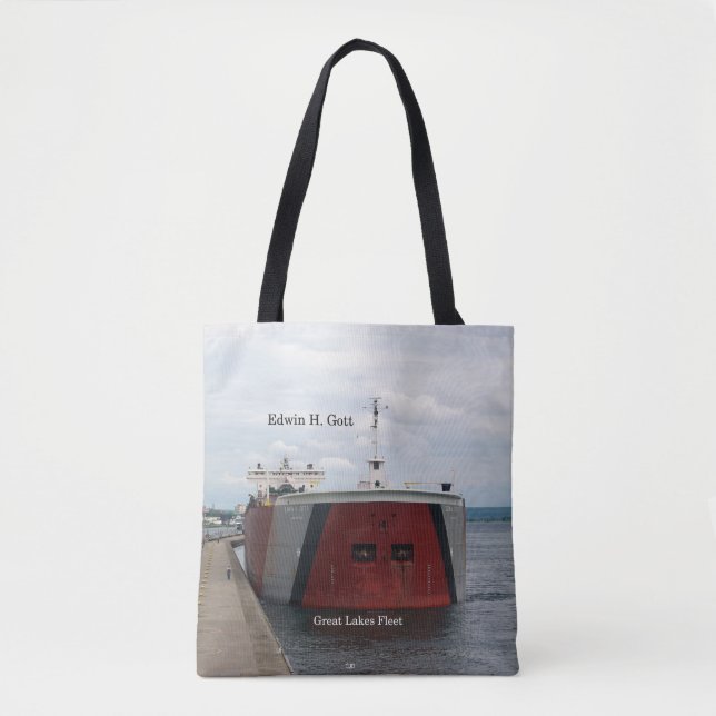 Edwin H. Gott bow shot all over tote bag (Front)