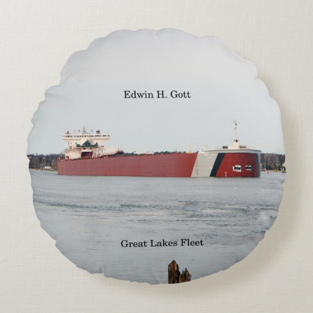 Edwin H. Gott round pillow (Front)