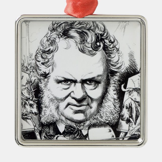 Edwin Landseer Metal Ornament (Front)