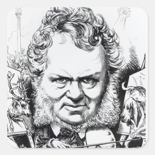 Edwin Landseer Square Sticker (Front)