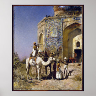 Edwin Lord Weeks The Old Blue-Tiled Mosque Poster