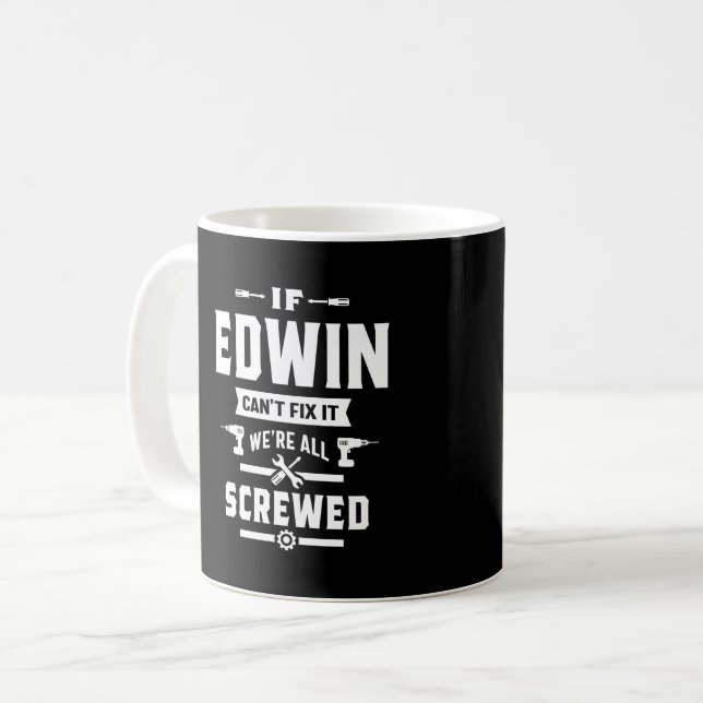 Edwin Personalized Name Birthday Gift Coffee Mug (Front Left)
