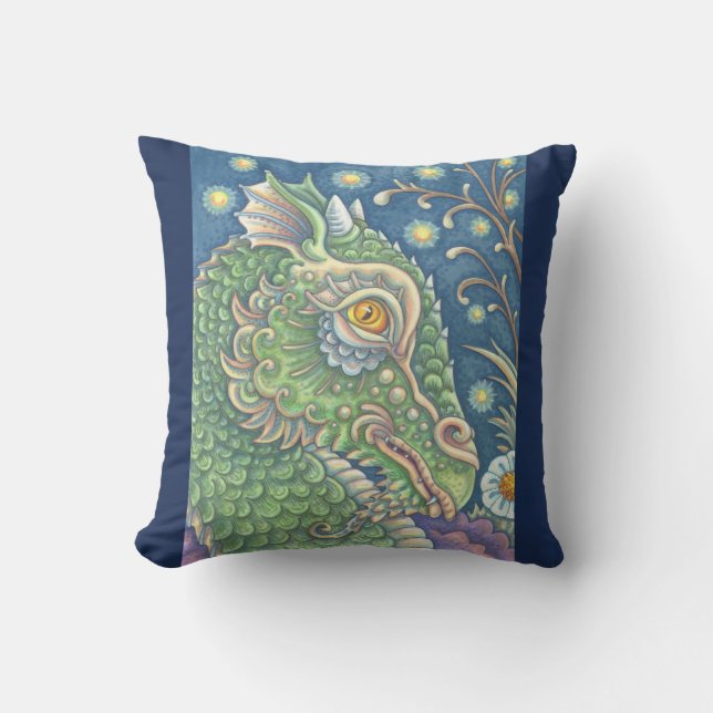 Edwin's Dragon Fantasy THROW PILLOW (Front)