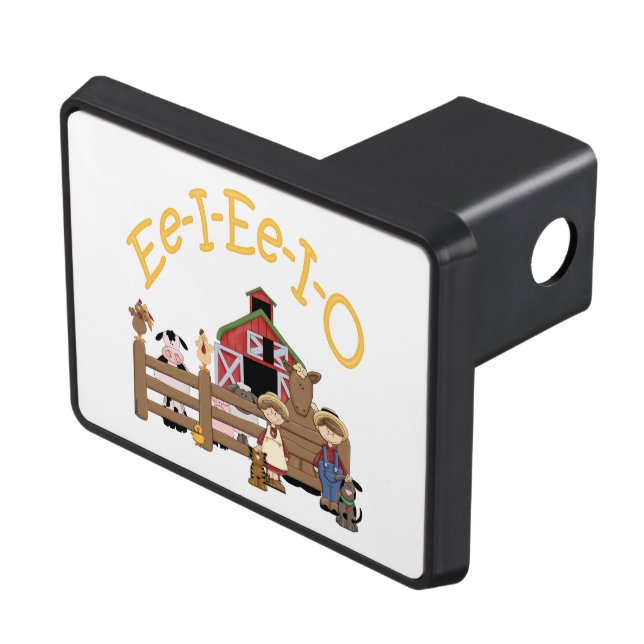 Ee I Ee I O on the Farm Trailer Hitch Cover (Top Right)
