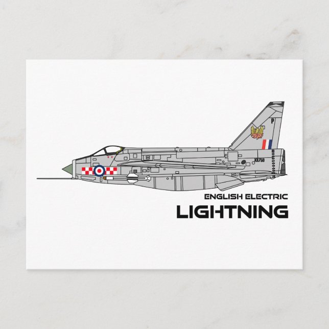EE Lightning - 56 Squadron RAF Postcard (Front)