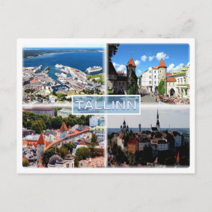 EE Tallin - Old City - Harbour - Viru Gate - Kiek Postcard