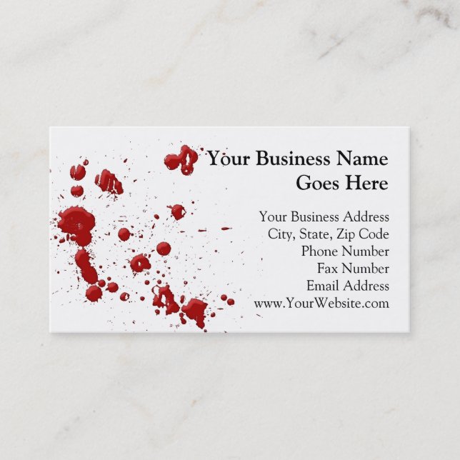 Eeew, is that blood on your business card (Front)