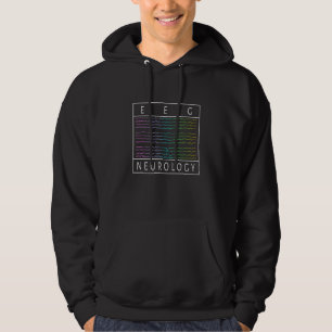 EEG Technologist  Neurology  Colourful Brain Waves Hoodie