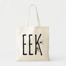 Eek Spider & Spiderweb Spooky Eerie Halloween Tote