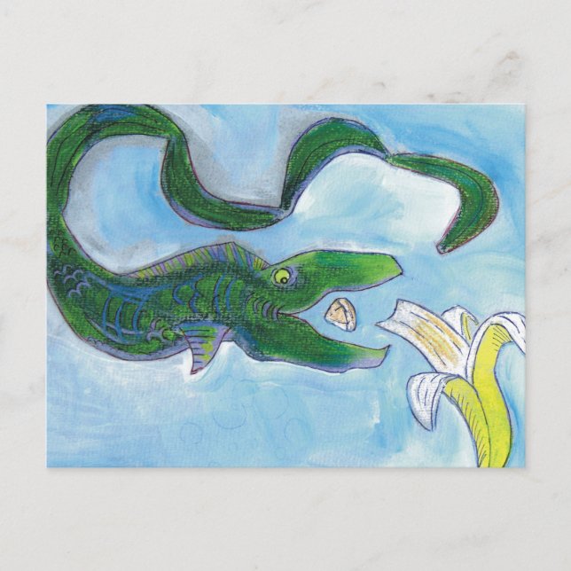 Eels eat bananas! postcard (Front)
