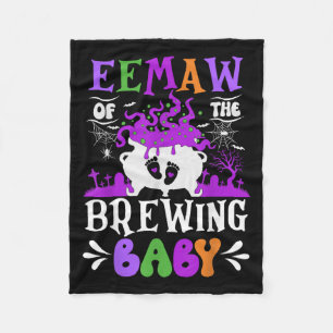 Eemaw Of The Brewing Baby Grandma To Be Halloween  Fleece Blanket