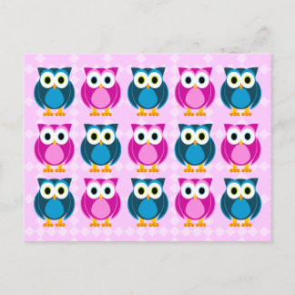 Eeny Meeny - Cute Owl Cartoon Postcard