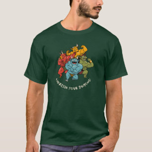 Eercise Your Demons Fit Bodybuilding Gym friend T-Shirt