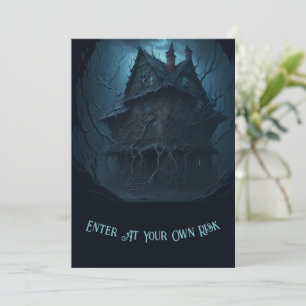 Eerie Abandonnée Mansion Halloween Fête Invitation