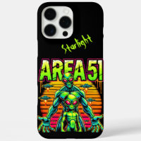 Eerie Aliens Wander Near Area 51 Under Neon Skies