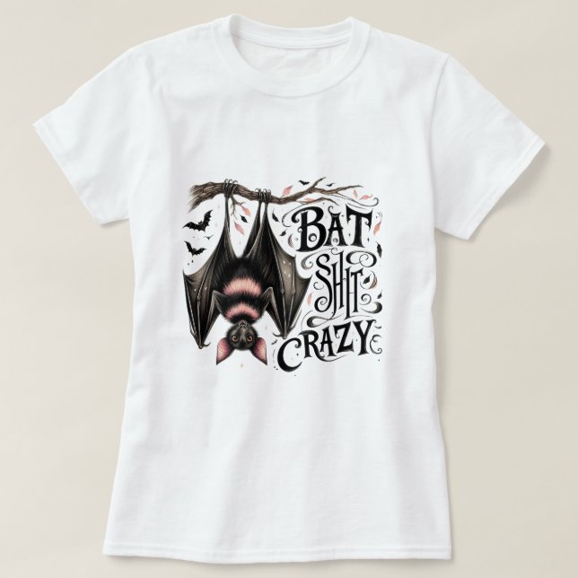 Eerie Arboreal Bat Decor Adorable T-Shirt (Design Front)
