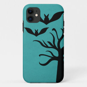 Eerie Bats iPhone 5 BT Case, Aqua iPhone 11 Case