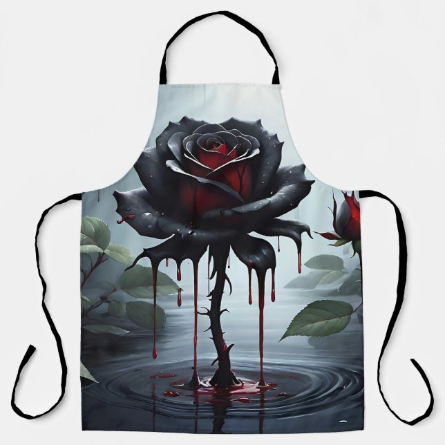 Eerie black rose  apron (Front)