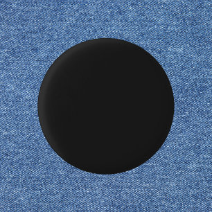 Eerie Black Solid Colour 1 Inch Round Button
