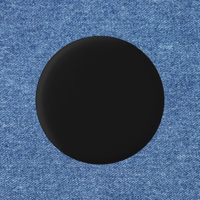 Eerie Black Solid Colour 1 Inch Round Button (Creator Uploaded)