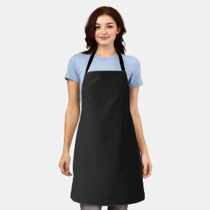 Eerie Black Solid Colour Apron