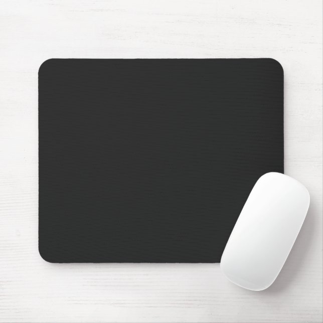 Eerie Black Solid Colour Mouse Pad (With Mouse)